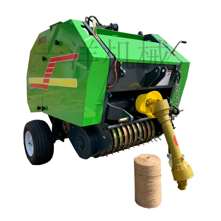 禹鸣生产玉米小麦秸秆回收打捆机 拖拉机带牧草捡拾圆捆打包机