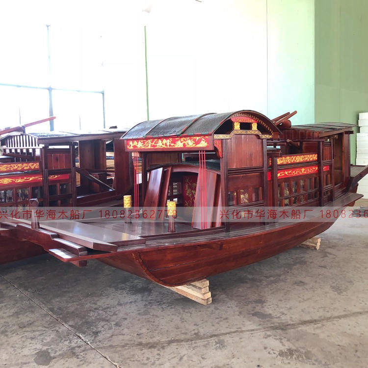纯手工实木南湖红船模型浙江嘉兴南湖红船展示道具红船互联网装饰木船图片