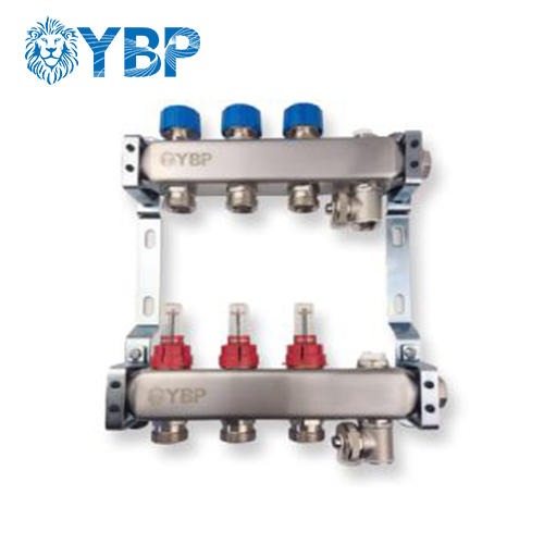 德国意普YBP原装进口智能型大流量不锈钢地暖2路分集水器 家装工程采暖适用