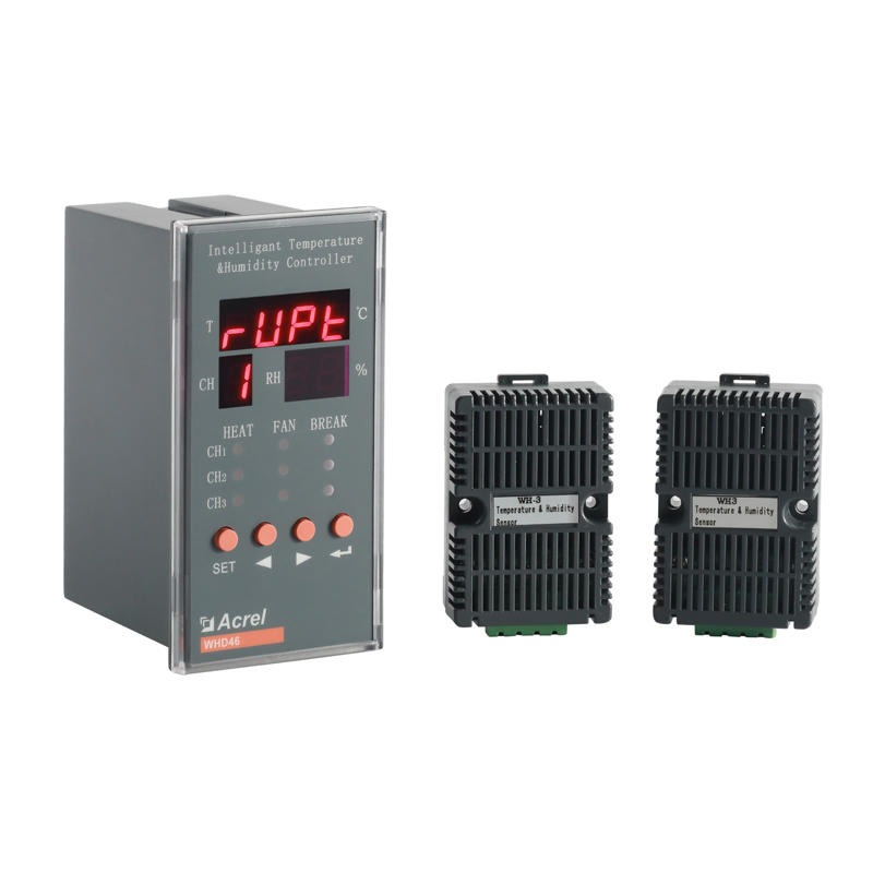 安科瑞 面框60乘120 WHD46-33 显示并控制3路温度 3路湿度 智能化温湿度控制表