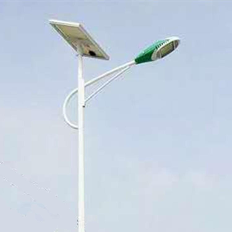 湘潭新农村建设6米A字臂太阳能路灯 道路路灯杆图片 勤跃热镀锌管灯杆厂