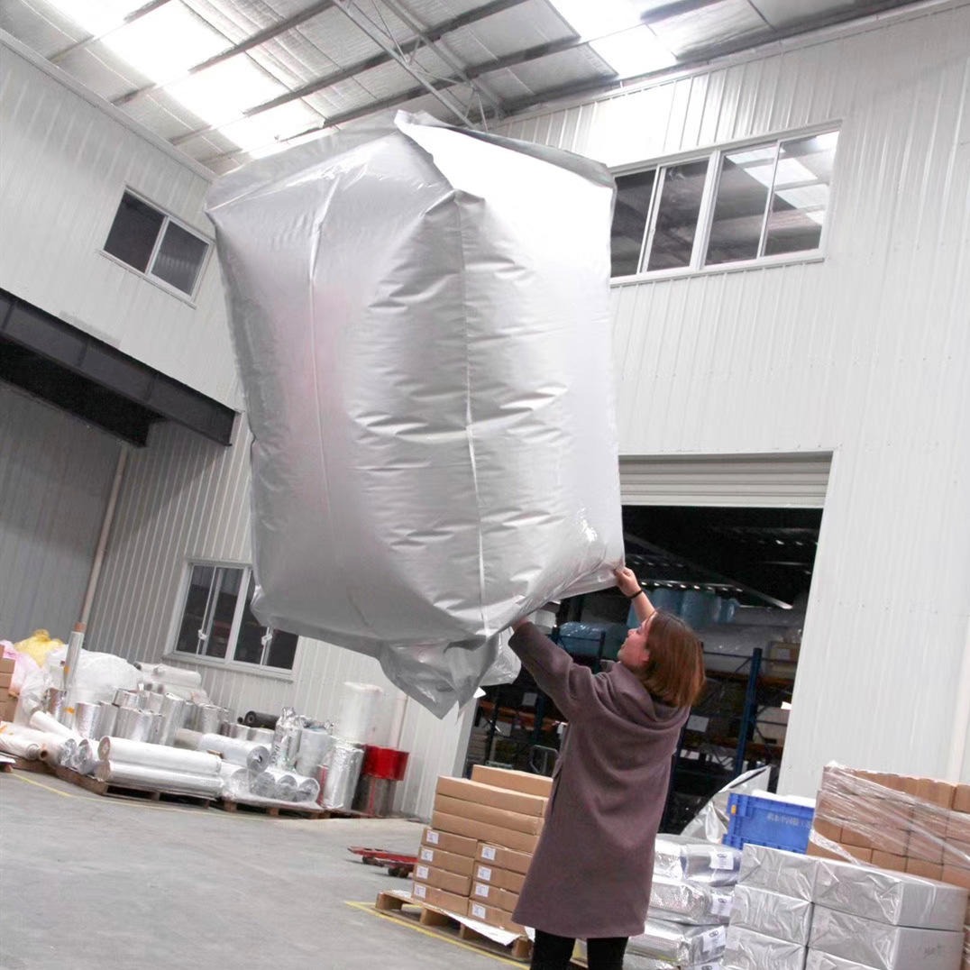 厂家供应铝箔立体袋 集装防泄漏吨袋铝膜 真空防潮避光铝箔吨袋