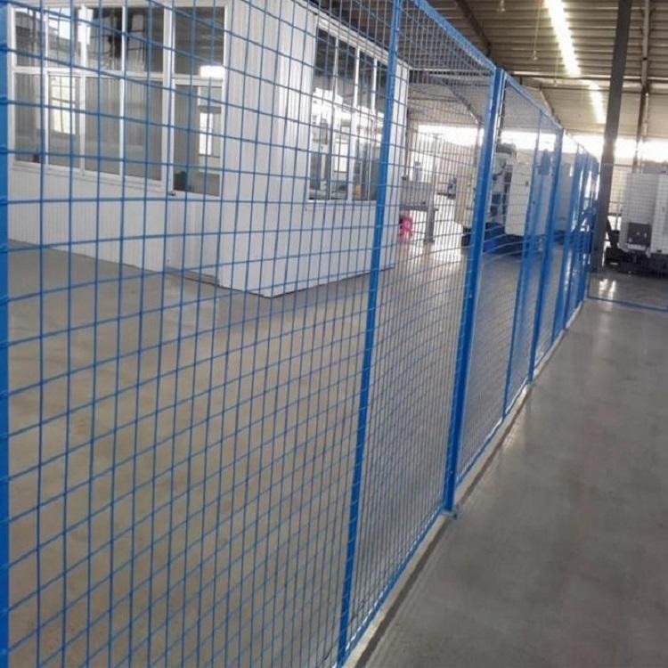 车间围栏网 低碳钢丝浸塑车间围栏网 德兰丝网厂定制仓库车间隔离网