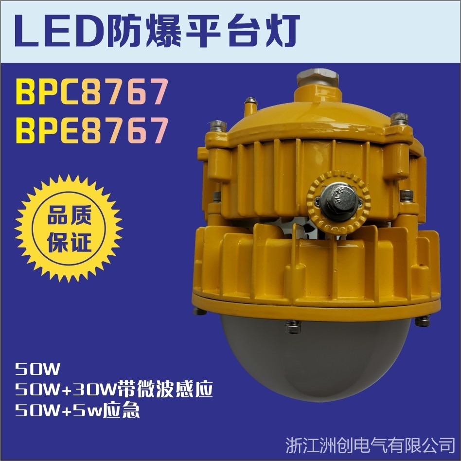 BPC8767系列铸铝防爆灯 LED防爆平台灯 微波感应石油化工平台灯 免维护防爆泛光投光灯