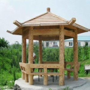 旭森水泥混凝土仿古仿木景观休闲凉亭适用于公园小区景区景点社区
