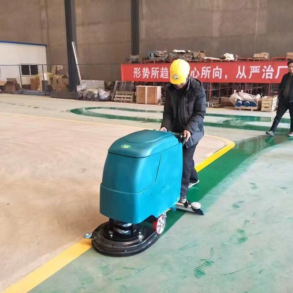 广东中山市医院超市商场物业工厂擦地机 凯叻手推式全自动洗地机KL520