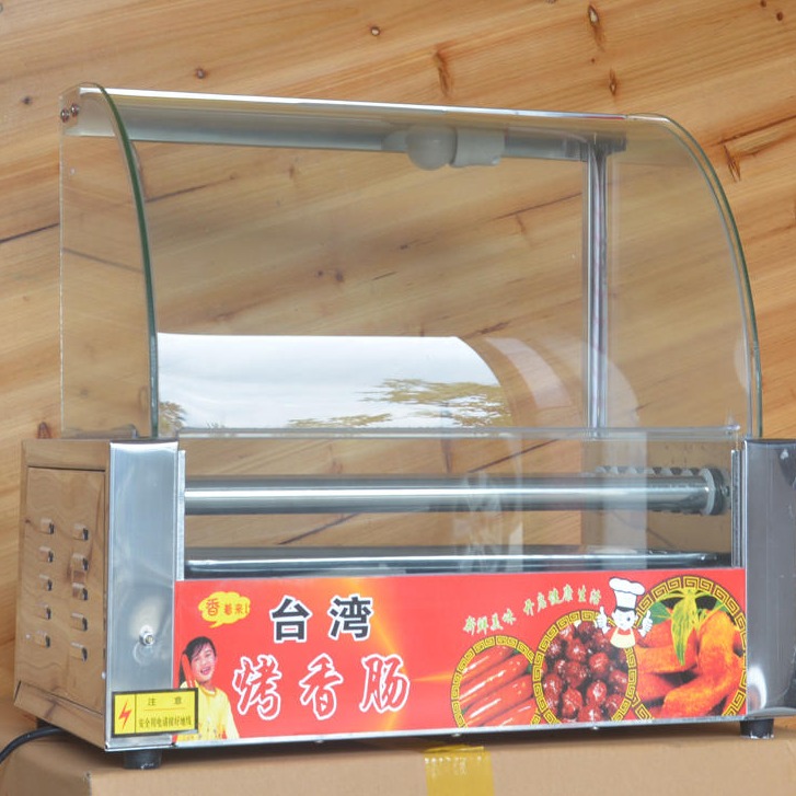 浩博5管烤肠机 奶茶店便利店烤香肠机商用电加热烤肠机设备图片