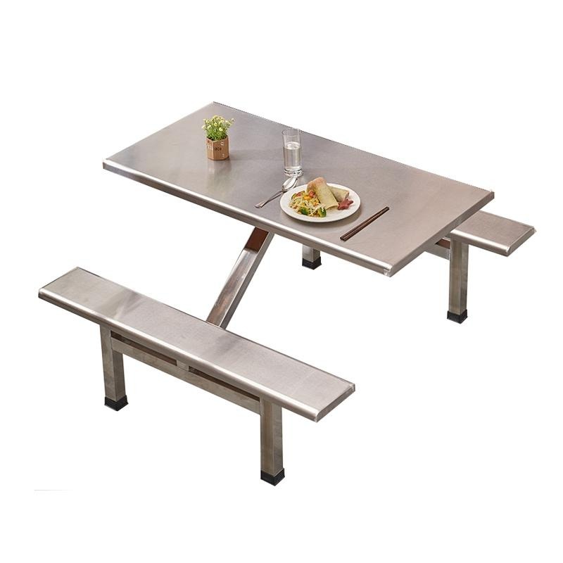 不锈钢快餐桌椅 连体快餐桌椅桌椅厂家 尚邑家具KCZY-106