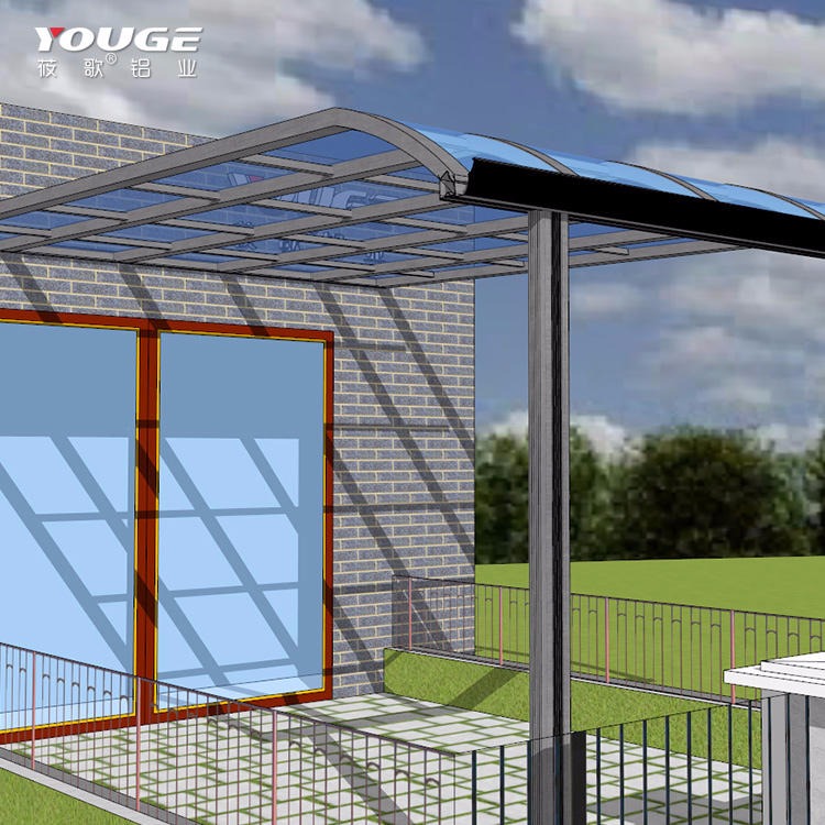 铝合金休闲雨棚 铝合金雨棚 铝合金遮阳雨棚 铝合金阳台雨棚 容易清洁