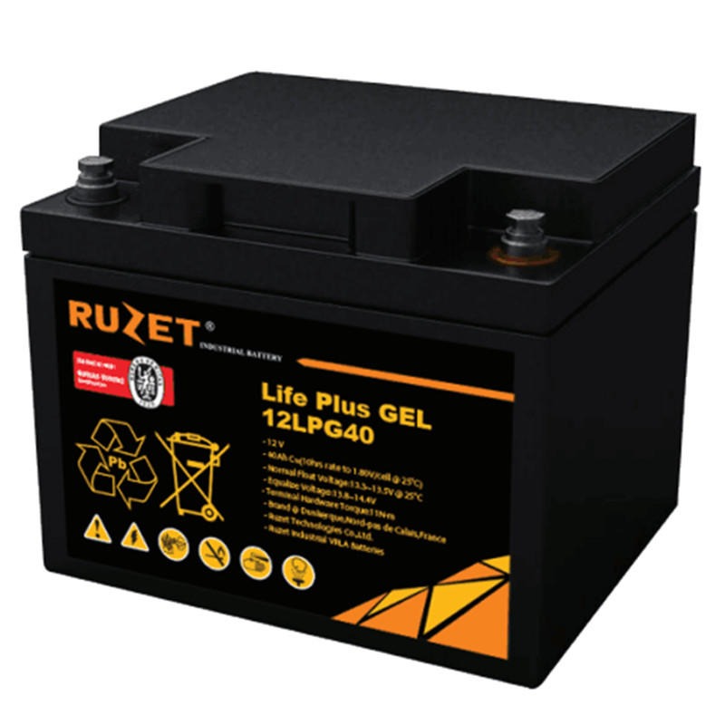 路盛RUZET蓄电池12LPG40路盛蓄电池12V40AH直流屏 UPS电源配套