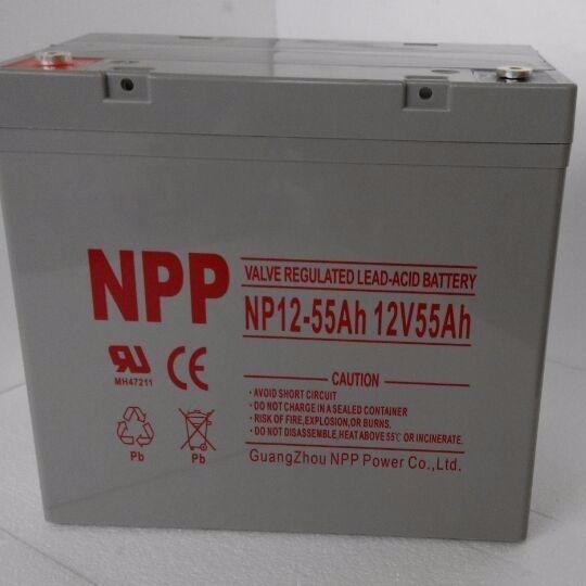 NPP耐普蓄电池NP12-55 耐普蓄电池12v55ah耐普12V55ah 型号报价 铅酸免维护蓄电池图片