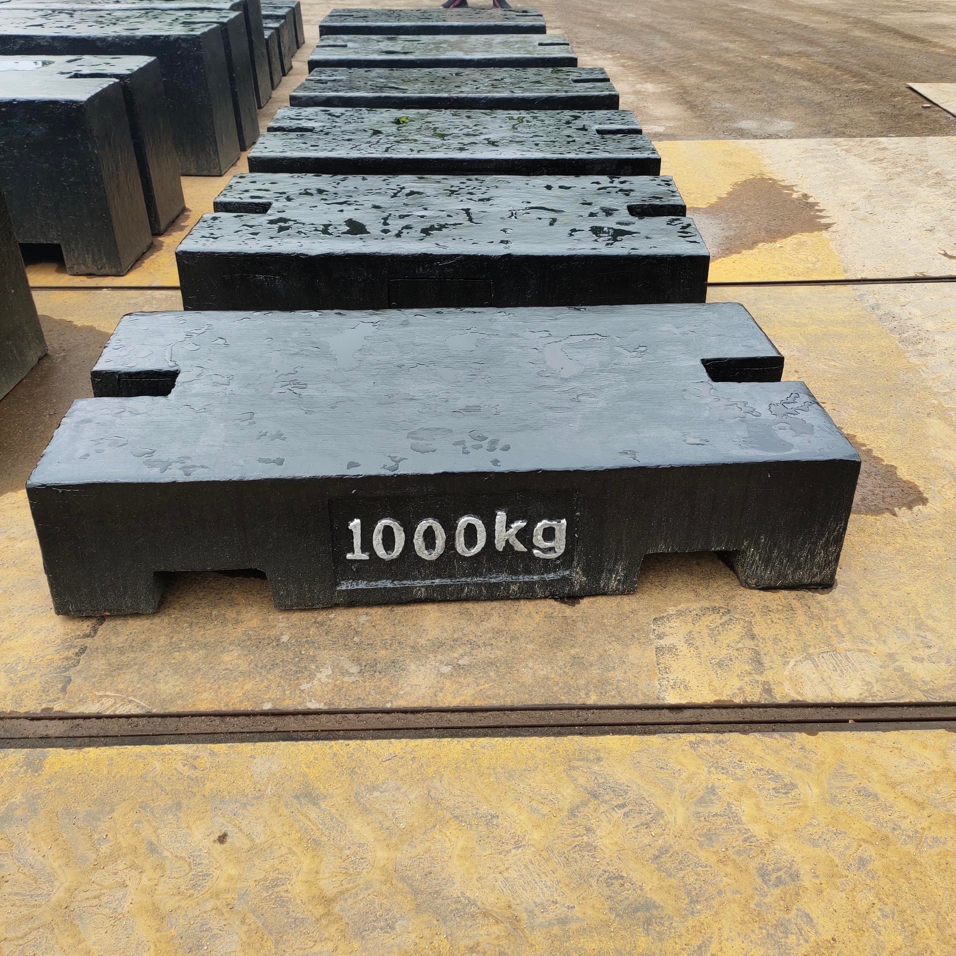 武汉1吨标准砝码销售 校磅用M1级铸铁砝码 沐恒1000kg平板型砝码
