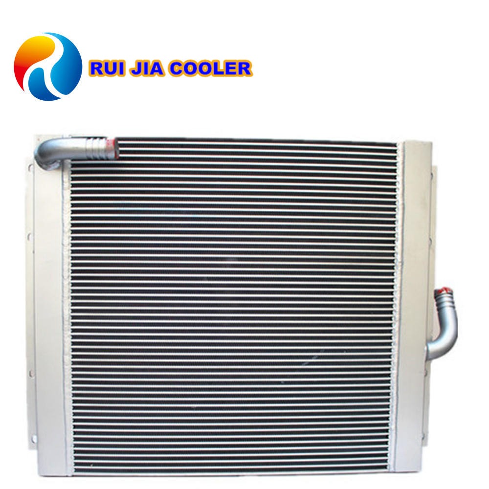韩国挖机R335-7换热油散 液压制冷器 铝材空冷油冷器 风冷油散热器图片