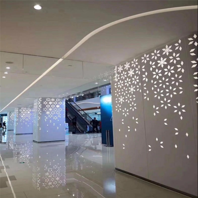 广东造型幕墙铝单板厂家生产定制 2.0白色圆形穿孔铝单板报价  可定制各种孔孔形铝板