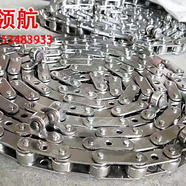 厂家直销不锈钢工业转动链条耐高温输送双节距滚子珠链条非标定制