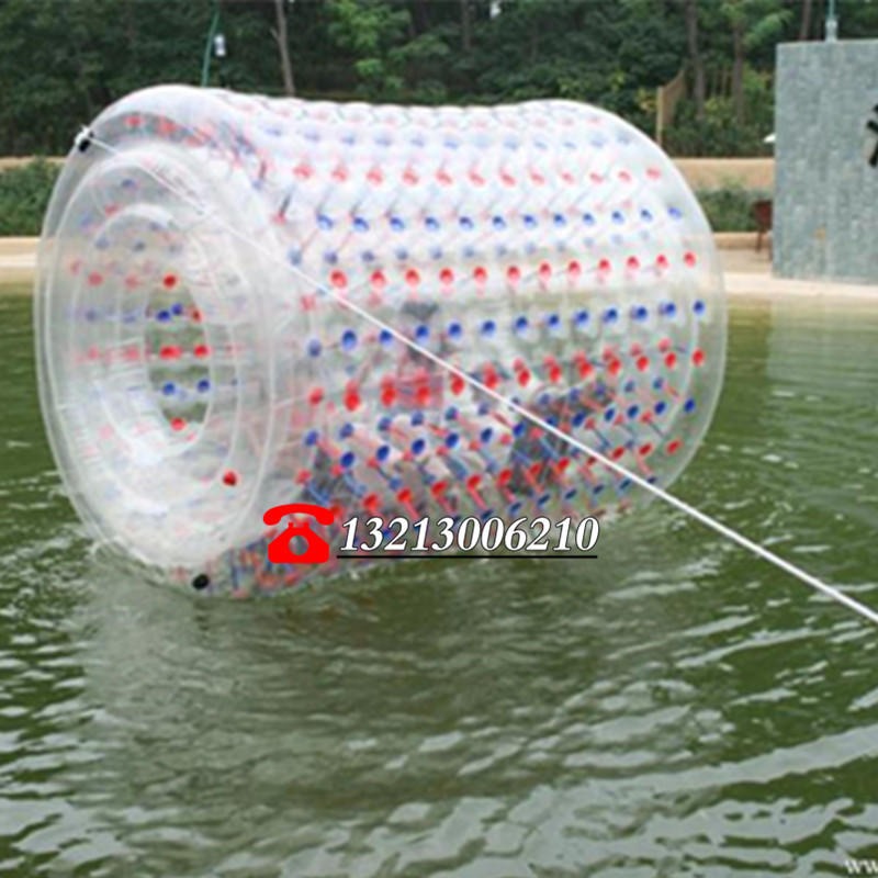 充气水上滚筒球  透明步行草地球碰碰球   悠波球水上乐园  水上滚筒加厚