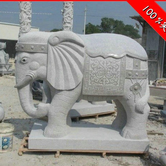 供应石雕大象 门口摆放石大象 惠安石雕动物厂家 九龙星石业