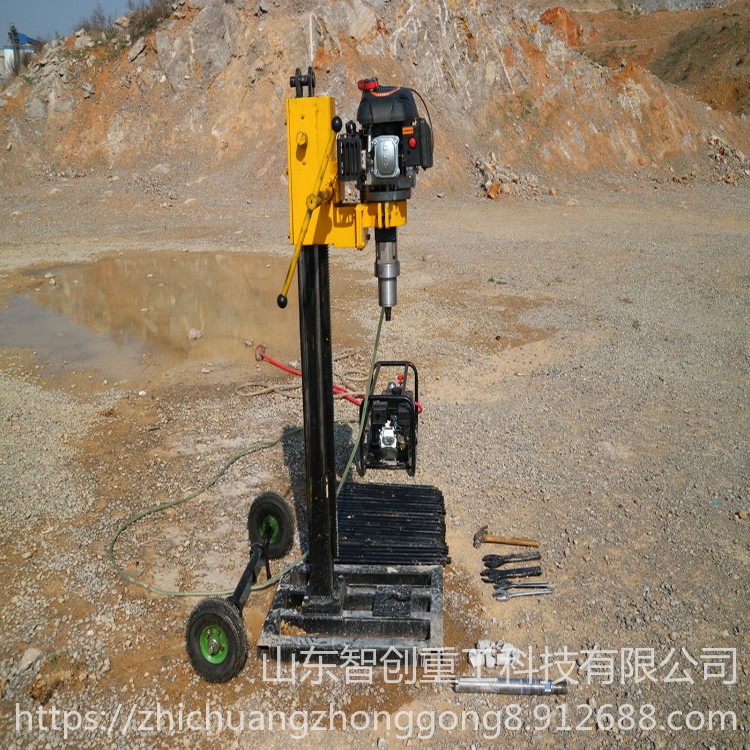 智创 30型背包钻机 立式背包钻机   轻便型30米小型地质勘探钻机  山地岩心钻机
