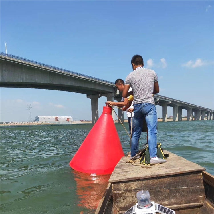 重庆河道施工警示浮标 水上作业塑料警示标