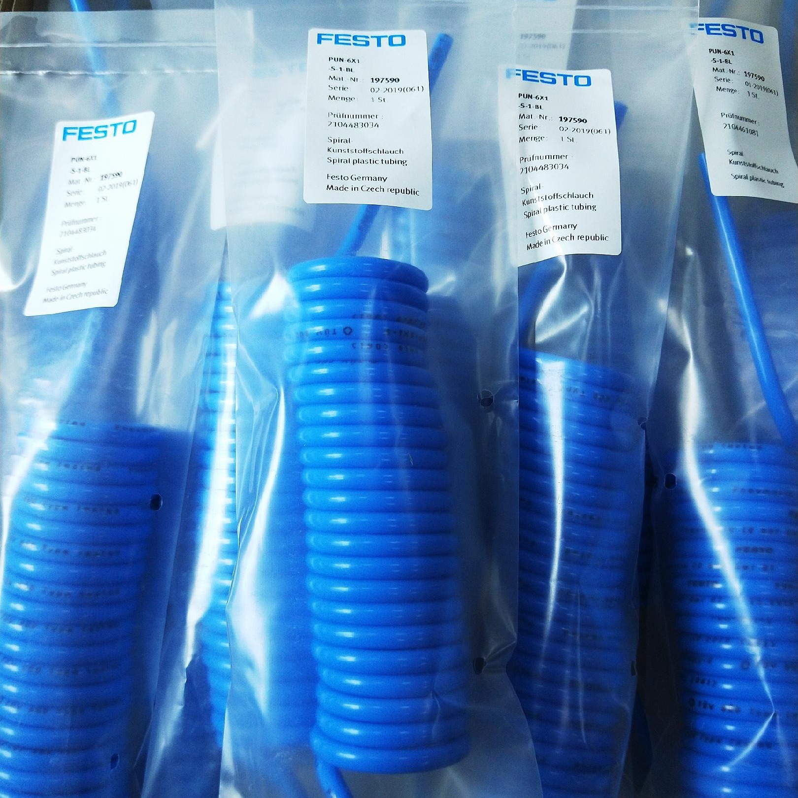 菱瑞FESTO费斯托 气管PUN-10X15-SG-24-BL-1/4 螺旋型塑料气管