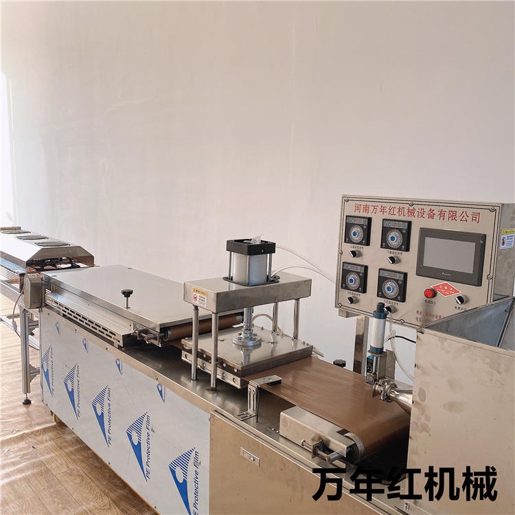 单饼机 全自动烙馍机 圆形春饼机 万年红机械 TL450型 薄饼机图片