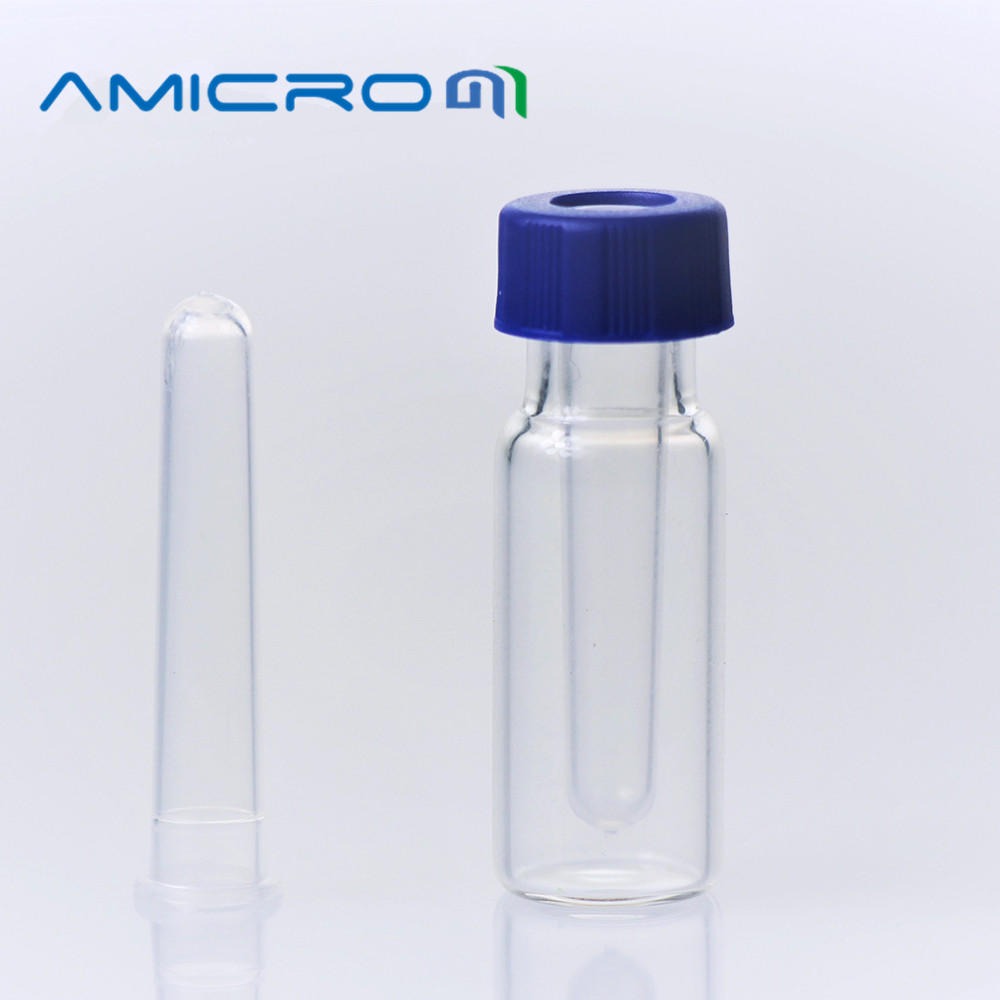 Amicrom 2ml塑料管色谱瓶 璃微量内插管9-425尖底平底内衬管塑料内插管 100只B-SN2004
