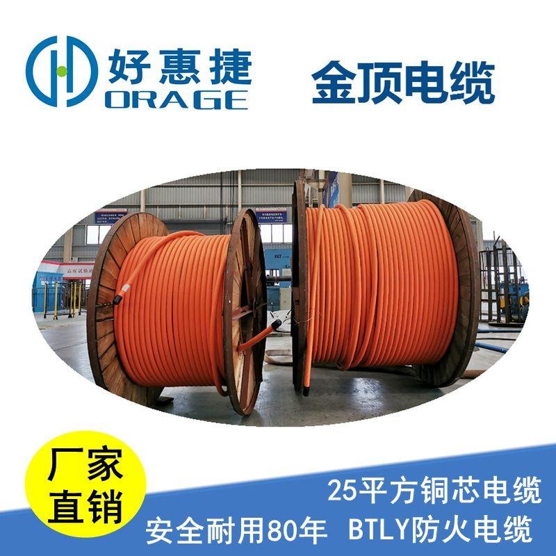 矿物绝缘电缆 BTLY25平方铜芯电缆线 批发电线电缆 金顶电缆