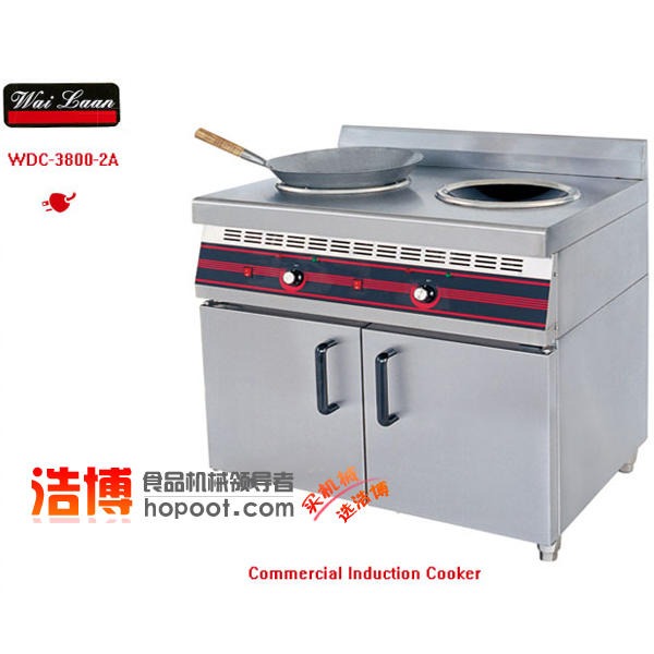 唯利安电磁灶商用食堂超市电磁灶双锅电磁灶 WDC-3800-2A型西安批发销售
