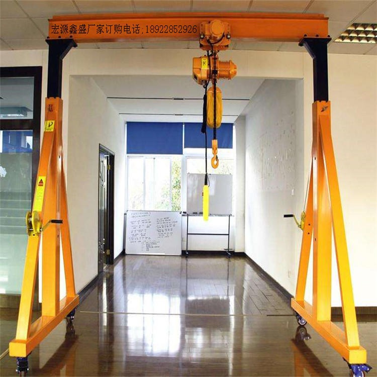 宏源鑫盛生产a02升降式龙门架，手摇绞盘升降式龙门吊、电动简易龙门架图片