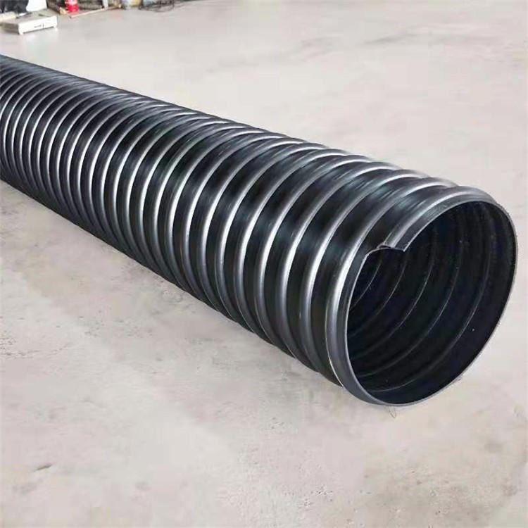 天津 hdpe钢带增强波纹管 北京钢带缠绕管 dn400pe钢带排污波纹管