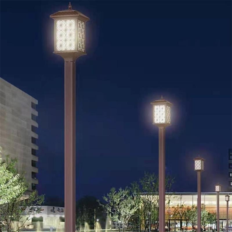 鑫永虹户外公园景观庭院灯 现代LED方形激光镂空新款景观路灯