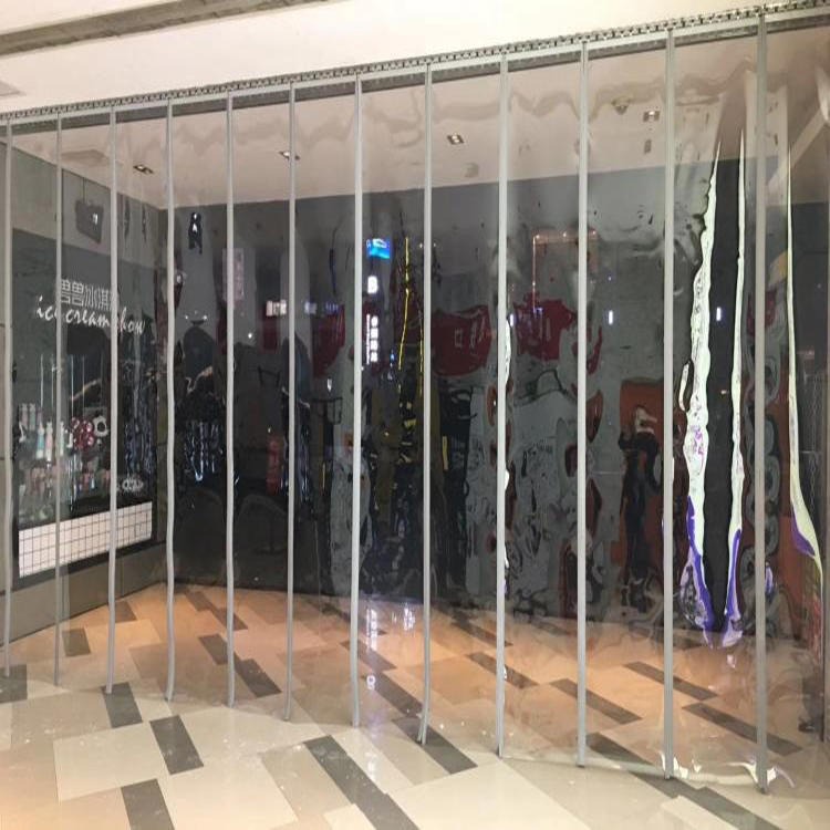 商南县汽车4s店磁铁自动吸合透明塑料PVC空调帘 防风挡冷气挂取方便