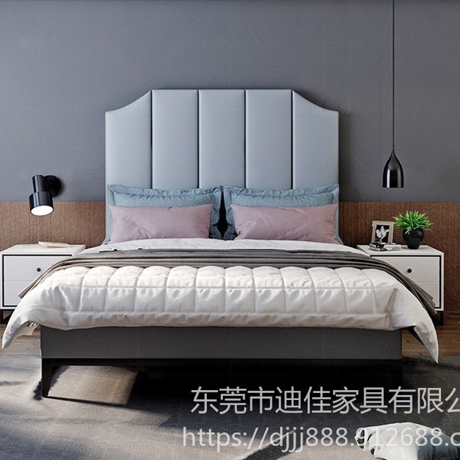 佛山促销北欧全实木温莎床 日式床 现代简约1.5m单人床 1.8米双人白蜡木 原木床