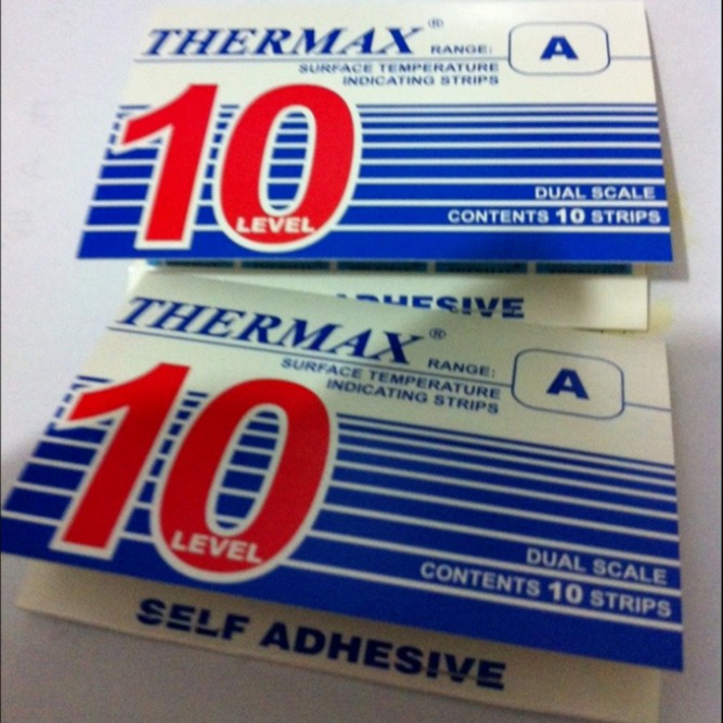 英国THERMAX 54-110度 10格 温度纸 铁路用板温纸测温贴纸TMC