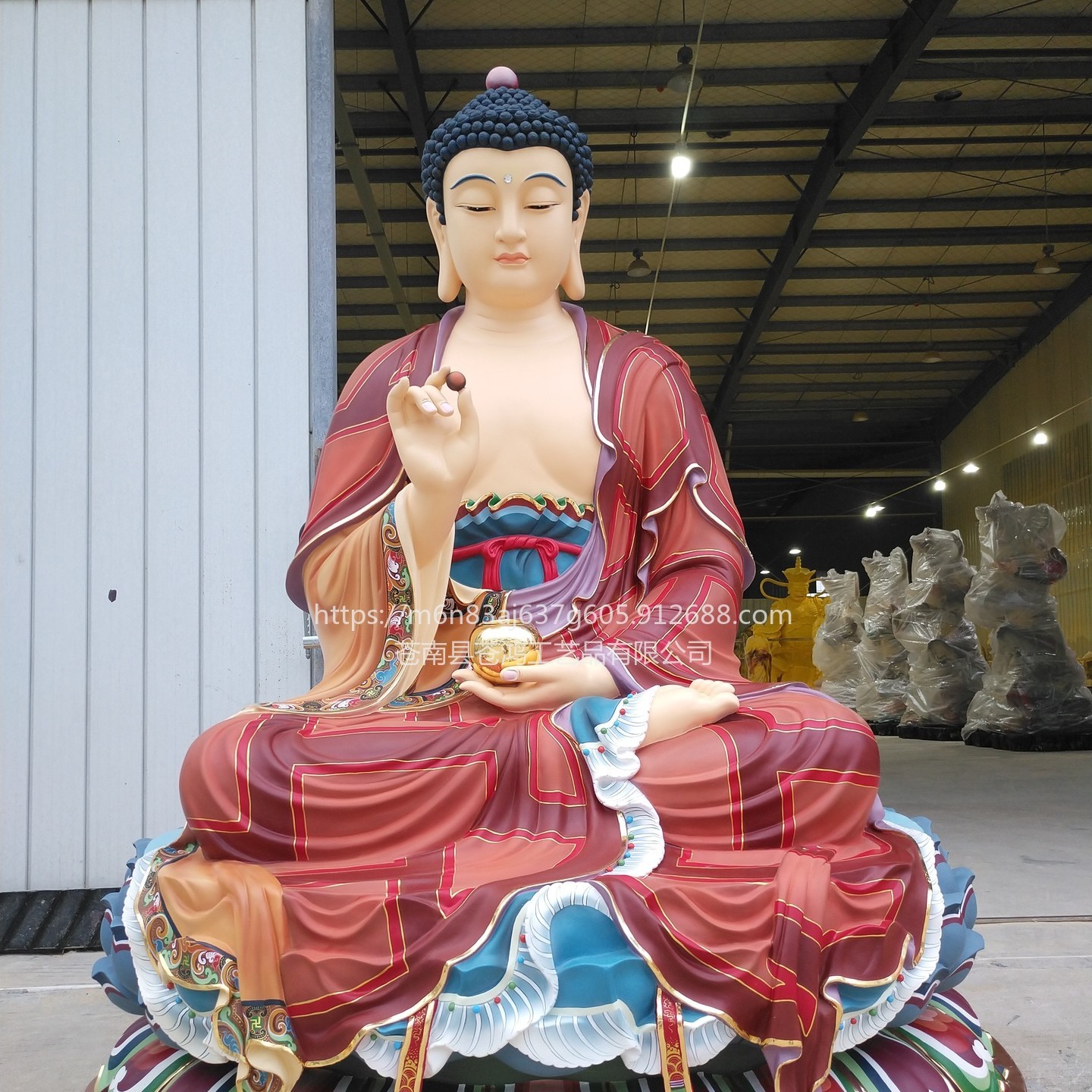 中国铸铜大佛定做厂家 释迦摩尼佛铜像 如来佛铜佛像 彩绘如来佛祖