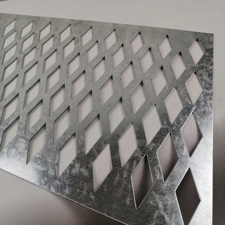 穗安铝板菱形孔冲孔板 金属板穿孔板 通风透气装饰多孔板