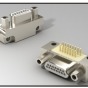 MDM弯式焊印制板式W1型电连接器,MDM弯式焊印制板连接器,仑航厂家生产