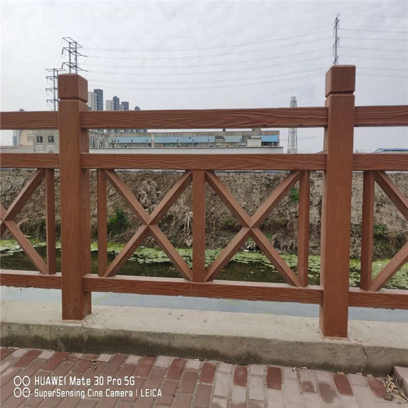优越品质浙江温州 钢筋水泥仿木栏杆 河道混凝土栏杆 诚信经营