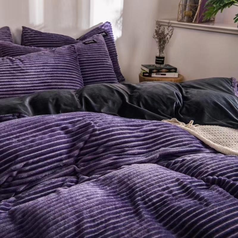 花奴家纺用品公司无印良品MUJI四件套纯色床上用品四件套床品套件床上四件套家纺货源图片