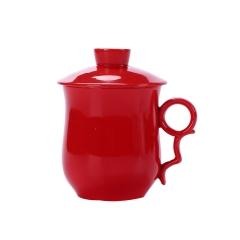 红素陶瓷会议茶杯过滤口杯 500件起订不单独零售