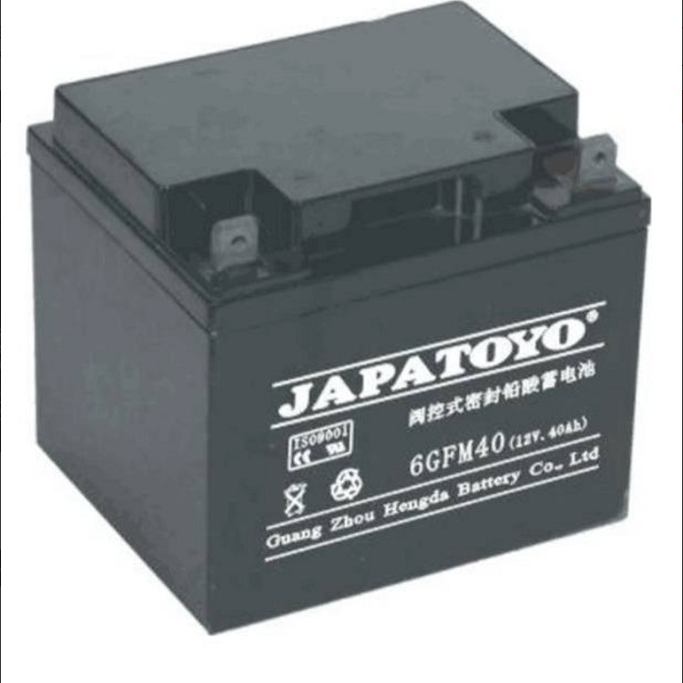 JAPATOYO蓄电池6GFM40铅酸免维护12V40AH太阳能系统电池