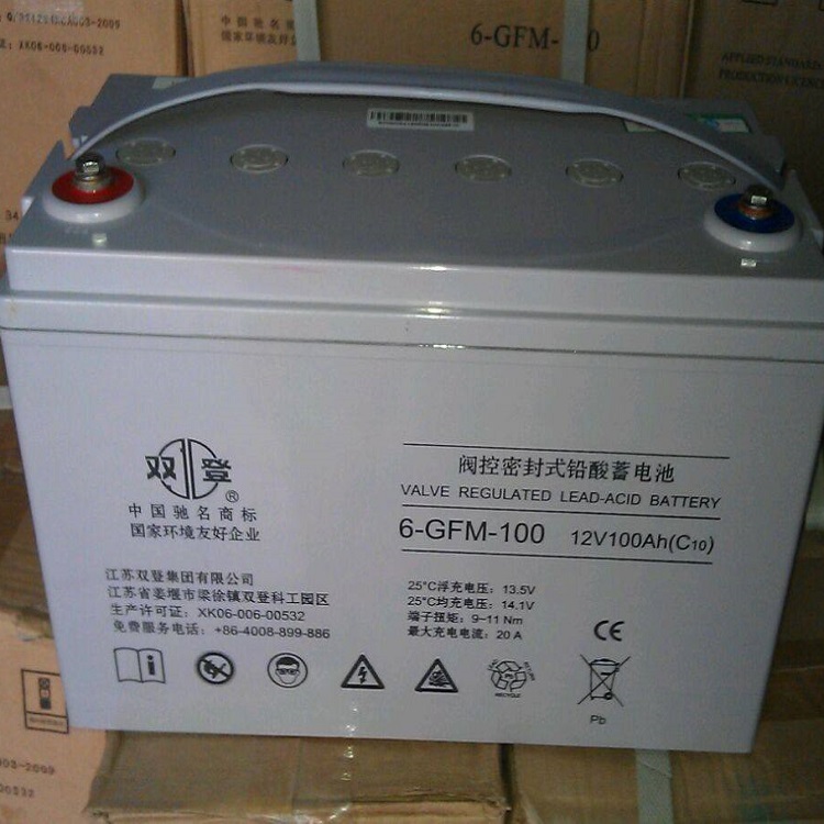 江苏双登蓄电池GFM-100 直流屏高低压配电柜铅酸免维护蓄电池2V100AH 安防系统示例图2