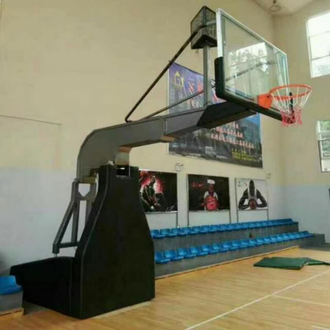 深圳晶康牌配备钢化玻璃篮球板固定式篮球架比赛标准