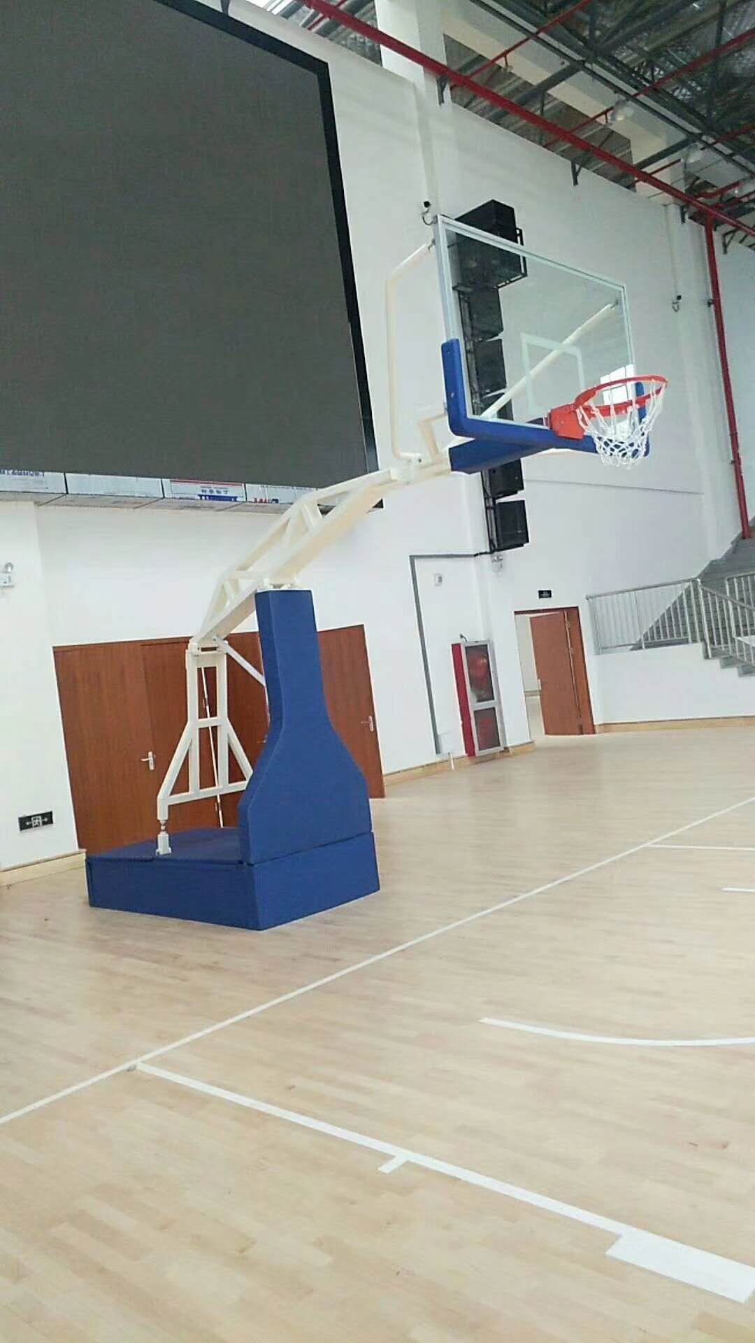 福建晶康牌配安全防爆钢化玻璃篮球板地埋篮球架高度标准